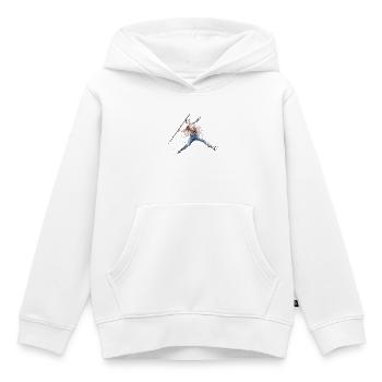 Lancer du javelot - Sweat Premium à capuche enfant bio - blanc - Devant - AI Model Kid Female (0cm)