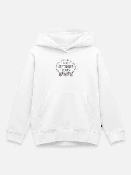 Seit_September_2005 - Kinder Premium Organic Hoodie - Weiß