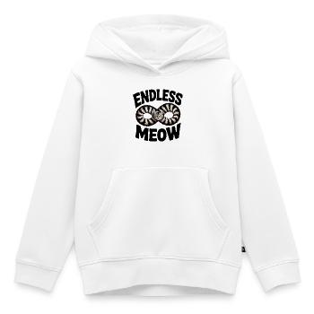 Endlose Miau-Katze - Kinder Premium Organic Hoodie - Weiß - Vorne - AI Model Kid Female (0cm)