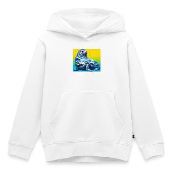 Siegel - Kinder Premium Organic Hoodie - Weiß - Vorne - AI Model Kid Female (0cm)