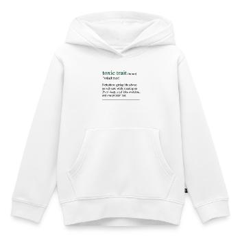 Toxic Trait Definition - Kids Premium Organic Hoodie - white - Front - AI Model Kid Female (0cm)