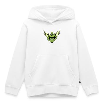 Die Kraft des geflügelten Gladiators - Kinder Premium Organic Hoodie - Weiß - Vorne - AI Model Kid Female (0cm)