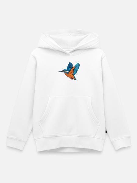 Eisvogel - Kinder Premium Organic Hoodie - Weiß