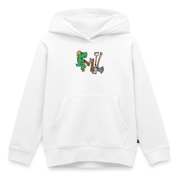 Emil Construction site croki with tools - Kids Premium Organic Hoodie - white - Front - AI Model Kid Female (0cm)