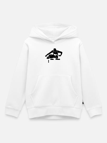 Leichtathletik - Kinder Premium Organic Hoodie - Weiß