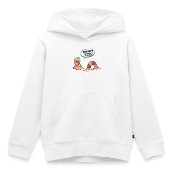 Wurm am Arbeitsplatz Schlechter Tag - Kinder Premium Organic Hoodie - Weiß - Vorne - AI Model Kid Female (0cm)