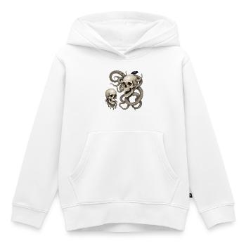 SKULL #1 - dark hell - Sweat Premium à capuche enfant bio - blanc - Devant - AI Model Kid Female (0cm)