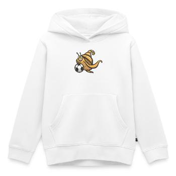 Schnecke Maskottchen Fußball - Kinder Premium Organic Hoodie - Weiß - Vorne - AI Model Kid Female (0cm)