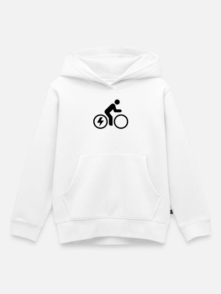 E-bike, E-Biker, Fahrradtour - Kinder Premium Organic Hoodie - Weiß