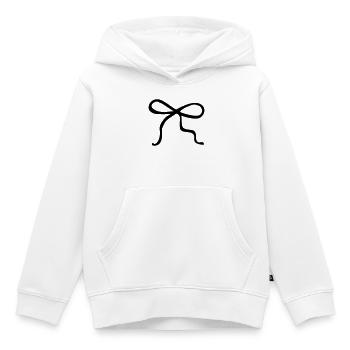 Schleife handgemalt - Kinder Premium Organic Hoodie - Weiß - Vorne - AI Model Kid Female (0cm)
