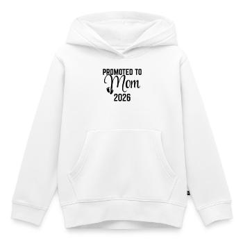 Promue Maman 2026 – Nouvelle Maman 2026 Design - Sweat Premium à capuche enfant bio - blanc - Devant - AI Model Kid Female (0cm)