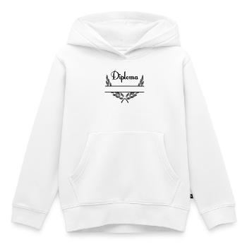 Diploma – Naamruimte - Kinder Premium hoodie biologisch - wit - Voor - AI Model Kid Female (0cm)