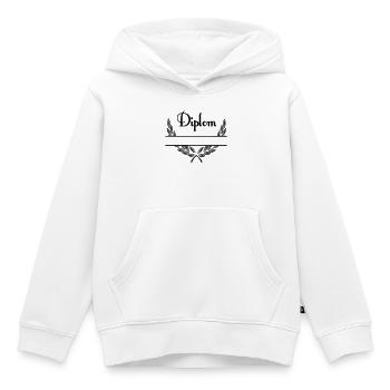 Diplom – Namensraum - Kinder Premium Organic Hoodie - Weiß - Vorne - AI Model Kid Female (0cm)