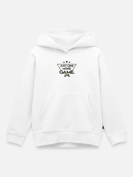 camouflage-_Just_one_more_game_ - Kinder Premium Organic Hoodie - Weiß