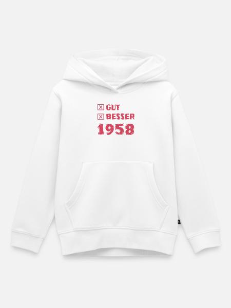 1958 - Kinder Premium Organic Hoodie - Weiß