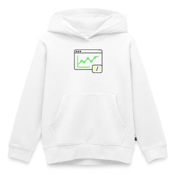 Web Analyse Chart Coding Browser Vektor - Kinder Premium Organic Hoodie - Weiß - Vorne - AI Model Kid Female (0cm)