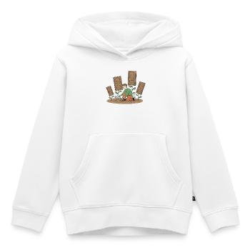 Portes en Croissance Jardinier - Sweat Premium à capuche enfant bio - blanc - Devant - AI Model Kid Female (0cm)