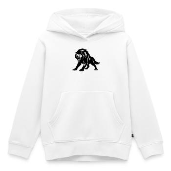 Silhouette de loup - Sweat Premium à capuche enfant bio - blanc - Devant - AI Model Kid Female (0cm)
