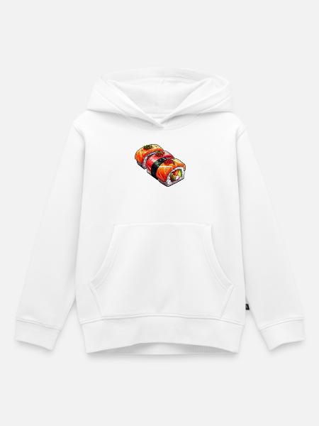 Sushi - Kinder Premium Organic Hoodie - Weiß