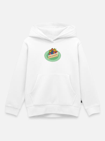 Fruchtige Tortenpracht - Kinder Premium Organic Hoodie - Weiß