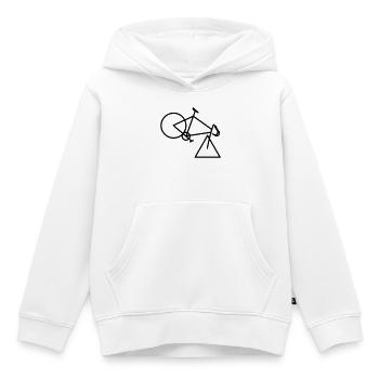 Tri-cycle - Sweat Premium à capuche enfant bio - blanc - Devant - AI Model Kid Female (0cm)