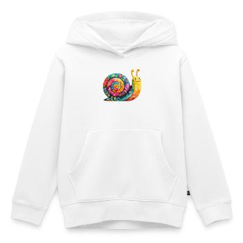 Colourful spiral - Kids Premium Organic Hoodie - white - Front - AI Model Kid Female (0cm)