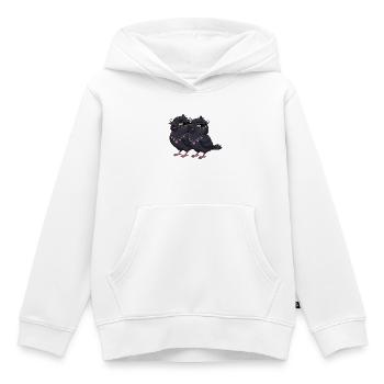 Raben Girls mit Herzketten - Kinder Premium Organic Hoodie - Weiß - Vorne - AI Model Kid Female (0cm)