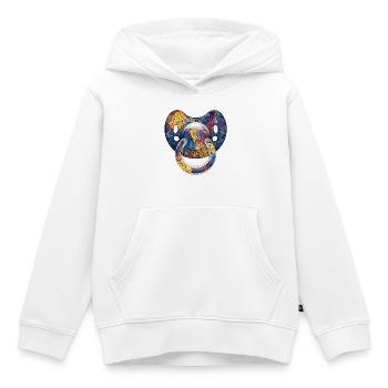 Bunter Schnuller - Mosaik Babywelt - Kinder Premium Organic Hoodie - Weiß - Vorne - AI Model Kid Female (0cm)