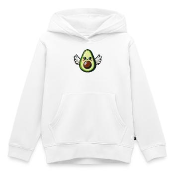 Kawaii Geflügelte Avocado - Kinder Premium Organic Hoodie - Weiß - Vorne - AI Model Kid Female (0cm)