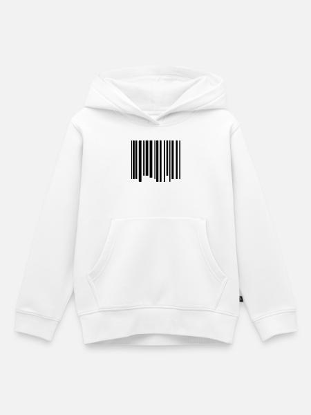 Barcode - Kinder Premium Organic Hoodie - Weiß