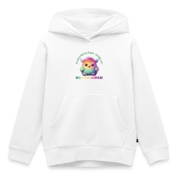 Kuschel Monster Schulkind 2026 Endlich Schule - Kinder Premium Organic Hoodie - Weiß - Vorne - AI Model Kid Female (0cm)
