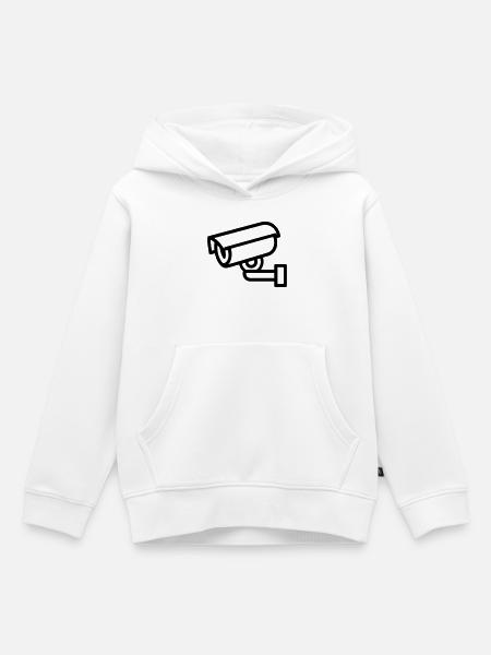 Kamera - Kinder Premium Organic Hoodie - Weiß