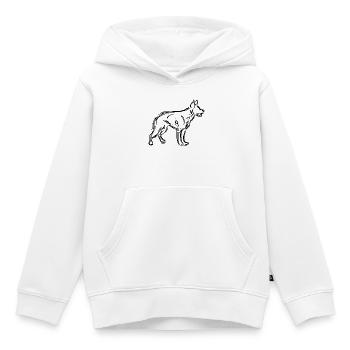 Deutscher Schäferhund Skizze - Kinder Premium Organic Hoodie - Weiß - Vorne - AI Model Kid Female (0cm)