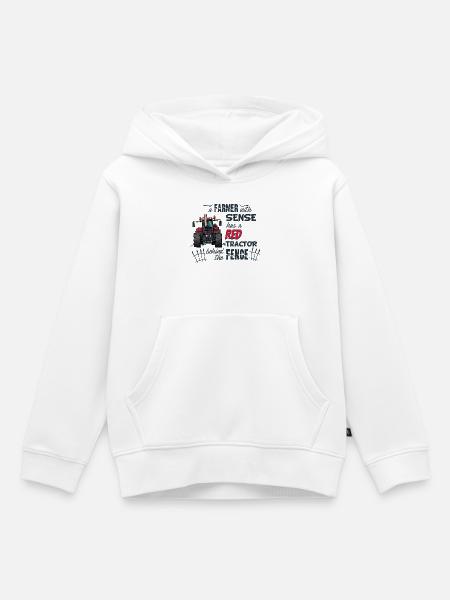 0362_A_Farmer_with_sense - Kinder Premium Organic Hoodie - Weiß