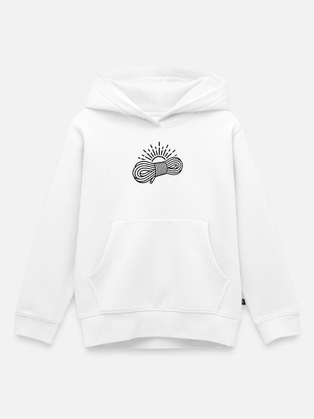 Klettern Seil Sonne Motiv - Kinder Premium Organic Hoodie - Weiß