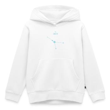 Constellation d’étoile du signe du Cancer Bleu pastel - Sweat Premium à capuche enfant bio - blanc - Devant - AI Model Kid Female (0cm)