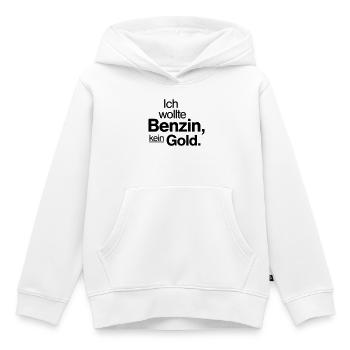 Ich wollte Benzin kein Gold Spruch Shirt - Kinder Premium Organic Hoodie - Weiß - Vorne - AI Model Kid Female (0cm)