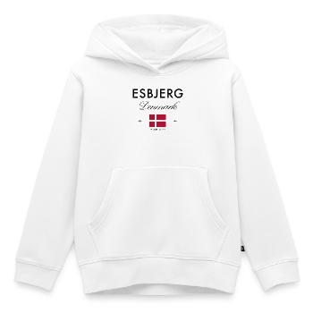 Esbjerg Dänemark Koordinaten Reise Souvenir - Kinder Premium Organic Hoodie - Weiß - Vorne - AI Model Kid Female (0cm)