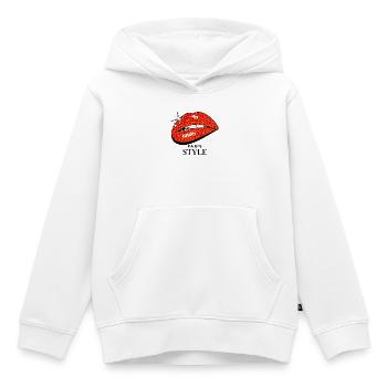 Pop Art des lèvres léopardes - Sweat Premium à capuche enfant bio - blanc - Devant - AI Model Kid Female (0cm)