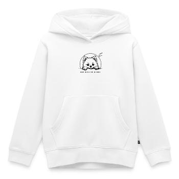 Zwergspitz - Hab dich im Blick! - Kinder Premium Organic Hoodie - Weiß - Vorne - AI Model Kid Female (0cm)