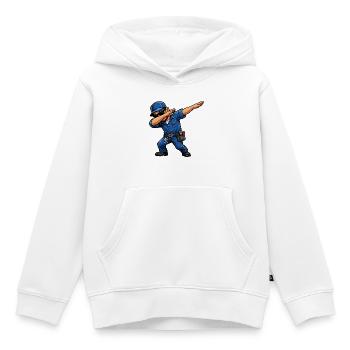 Gardien de toilette - Sweat Premium à capuche enfant bio - blanc - Devant - AI Model Kid Female (0cm)