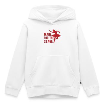 Théâtre musical conçu pour la scénique - Sweat Premium à capuche enfant bio - blanc - Devant - AI Model Kid Female (0cm)