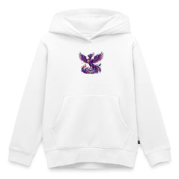 Phénix en couleur - Sweat Premium à capuche enfant bio - blanc - Devant - AI Model Kid Female (0cm)