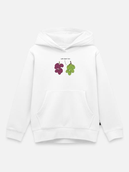 Beruhig dich, Bruder – Trauben - Kinder Premium Organic Hoodie - Weiß