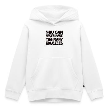 You can never have too many Ukuleles - Kinder Premium Organic Hoodie - Weiß - Vorne - AI Model Kid Female (0cm)