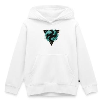Fische-Wasserzeichen – Tierkreis von Kék-Ina - Kinder Premium Organic Hoodie - Weiß - Vorne - AI Model Kid Female (0cm)
