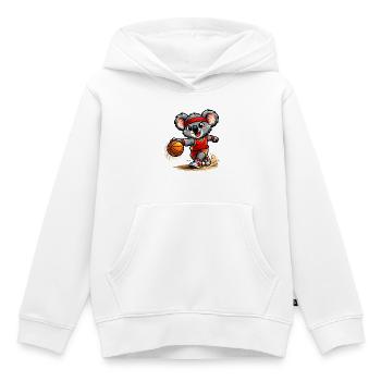 Süßer Koala spielt Basketball - Kinder Premium Organic Hoodie - Weiß - Vorne - AI Model Kid Female (0cm)