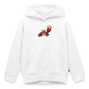 Krebs mit Muschel - Kinder Premium Organic Hoodie - Weiß - Vorne - AI Model Kid Female (0cm)