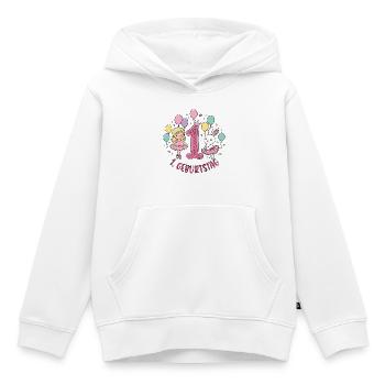 1. Geburtstag Ballerina  - Kinder Premium Organic Hoodie - Weiß - Vorne - AI Model Kid Female (0cm)