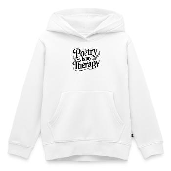 Poesie ist meine Therapie - Kinder Premium Organic Hoodie - Weiß - Vorne - AI Model Kid Female (0cm)